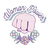 Woman power cartoon vector