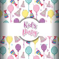 Kids party background vector