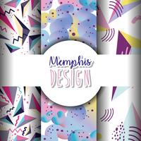 Plantillas y fondos de Memphis vector