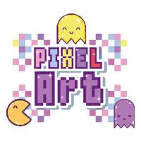 Pixel art concept vector