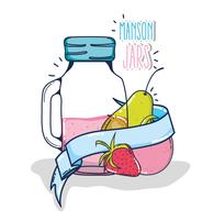 Jugo tan fresco de frutas. vector