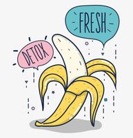 Detox and fresh fruits vector