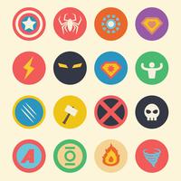 superhero flat icons