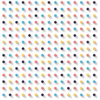 Abstract striped circles dots colorful and shadow on white background. vector