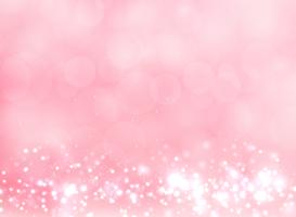 Abstract pink blurred light background with bokeh and  glitter effect. vector
