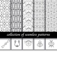 Set of art deco seamless patterns. Stylish modern textures. abstract backgrounds vector