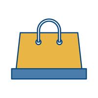 icono de la bolsa de compras vector