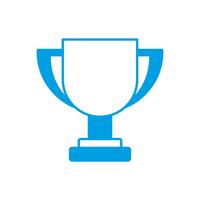 trophy cup icon vector