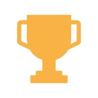 trophy cup icon vector