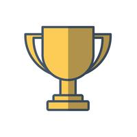 trophy cup icon vector