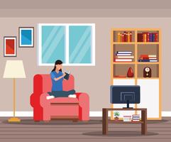 activities and free time at home vector