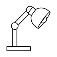 icono de lámpara de escritorio vector