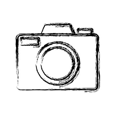 camera icon over white background vector illustration