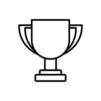 trophy cup icon vector