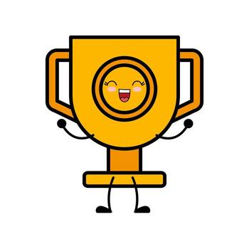 trophy cup icon vector