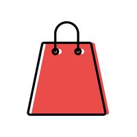 icono de la bolsa de compras vector