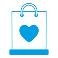 icono de la bolsa de compras vector