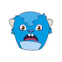 funny monster comic character avatar vector