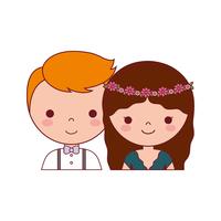 icono de pareja de boda vector