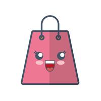 icono de bolsa de compras kawaii