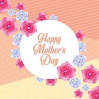 Happy mothers day card vector