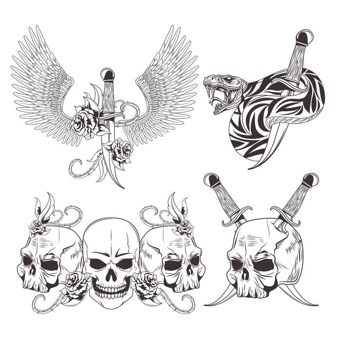 Tattoo Designs Vector Art Icons and Graphics for Free Download