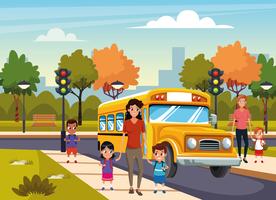 back to school with happiness vector