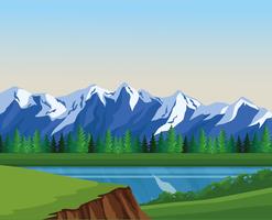 Paisaje del paisaje de la pasión por los viajes vector