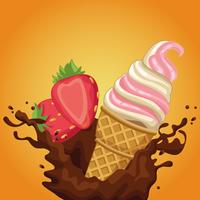 cucurucho de helado vector