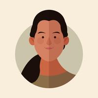 woman face cartoon vector