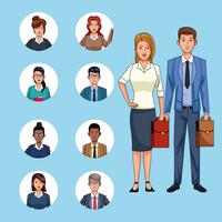 Business people characters vector