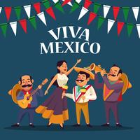 Viva mexico dibujos animados vector