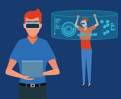 Virtual reality technology vector