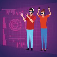 Virtual reality technology vector