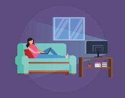 activities and free time at home vector