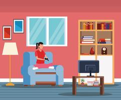 activities and free time at home vector