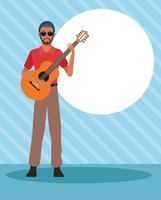 Musician artist cartoon vector