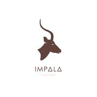 Artistic stylized Impala logotype. vector