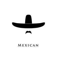 Mexican men icon isolated on white background. vector