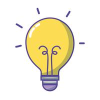 light bulb energy object icon vector