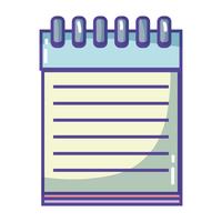 Cuaderno de papel objeto de diseño para escribir. vector