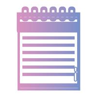 Cuadernos de línea de objetos de diseño de objetos para escribir. vector