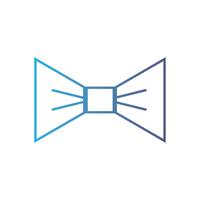 line nice bowtie style decoration design vector