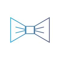 line nice bowtie style decoration design vector