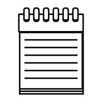 Cuadernos de línea de objetos de diseño de objetos para escribir. vector