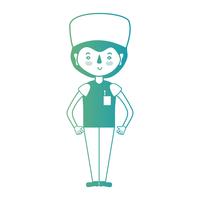 line man doctor with uniform and hairstyle design vector