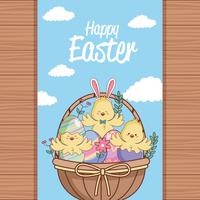 Happy easter day card vector