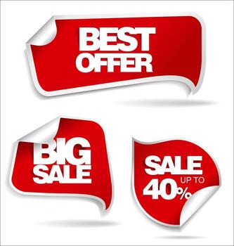 Modern badges stickers and labels collection vector