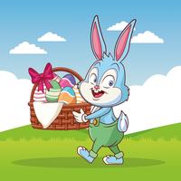 Happy easter cartoon vector