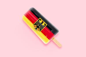 Colorful realistic flag ice cream, vector illustration